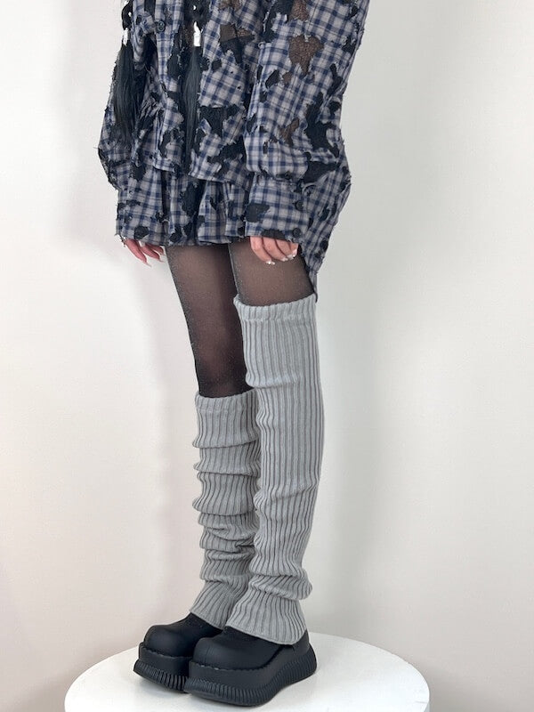 Retro thigh high jk leg warmers