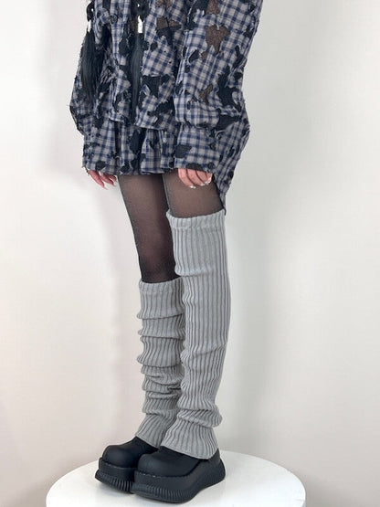 Retro thigh high jk leg warmers
