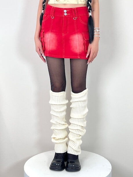 Retro thigh high jk leg warmers