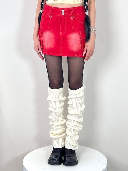 Retro thigh high jk leg warmers