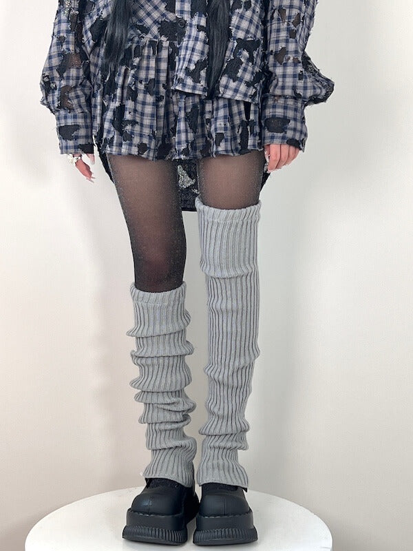 Retro thigh high jk leg warmers