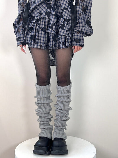 Retro thigh high jk leg warmers
