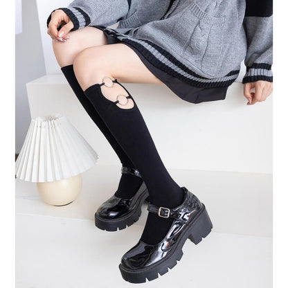 Rings hollow-out stockings