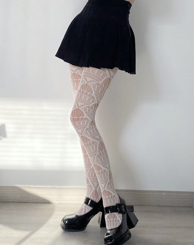 Sexy geometry hollow-out tights