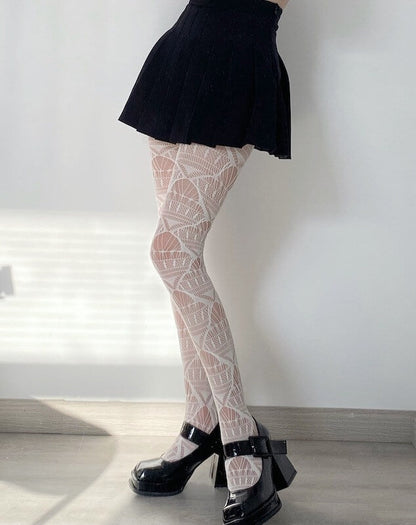 Sexy geometry hollow-out tights