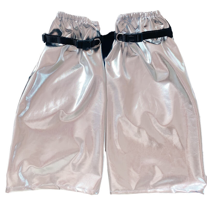 Silver Y2k leg warmers + leg bands