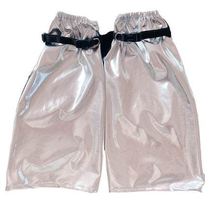 Silver Y2k leg warmers + leg bands