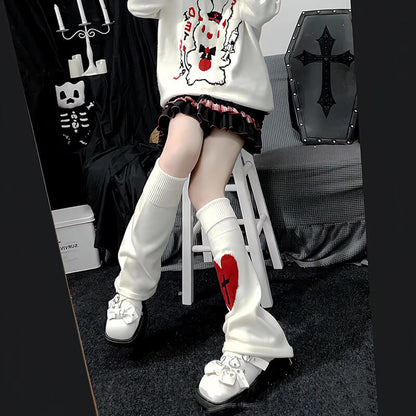 Skeleton punk leg warmers