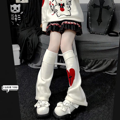 Skeleton punk leg warmers