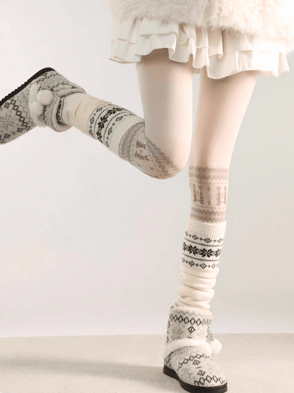Soft bunny velvet tights