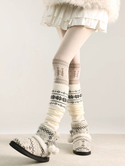 Soft bunny velvet tights