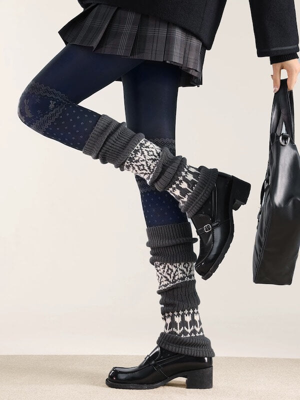 Soft bunny velvet tights