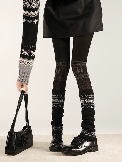 Soft bunny velvet tights