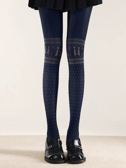 Soft bunny velvet tights