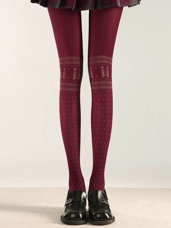 Soft bunny velvet tights