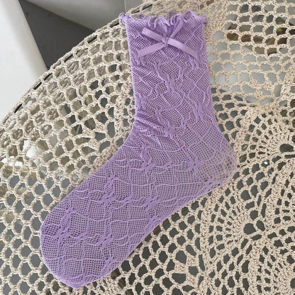 Soft candy lace socks