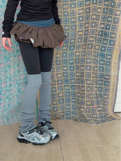 Soft Girly Knit Stirrup Leg Warmers