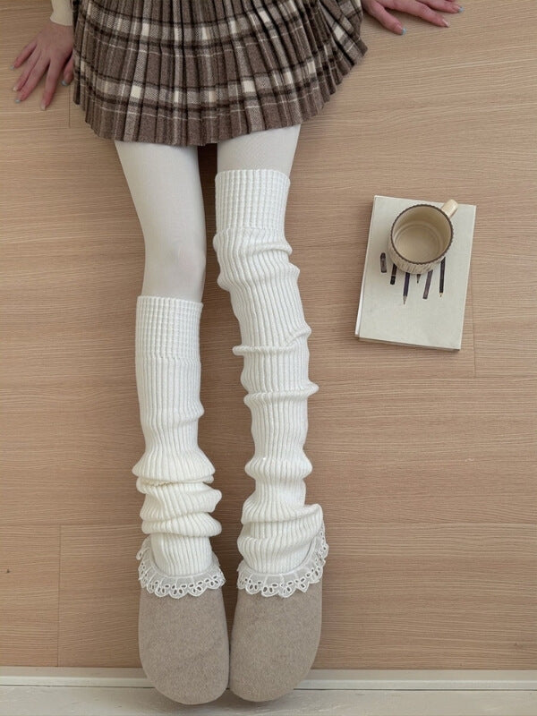 Soft Girly Knit Stirrup Leg Warmers