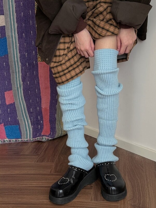 Soft Girly Knit Stirrup Leg Warmers