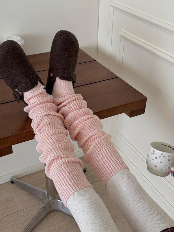 Soft Girly Knit Stirrup Leg Warmers