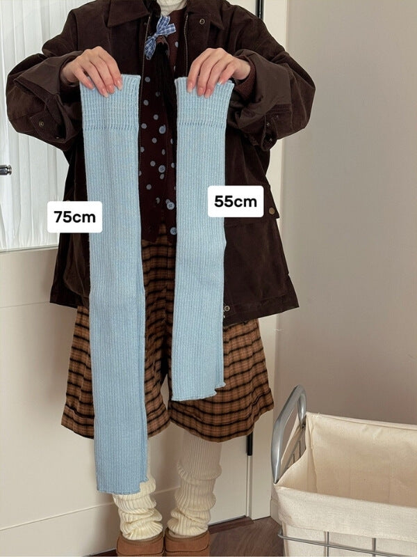 Soft Girly Knit Stirrup Leg Warmers