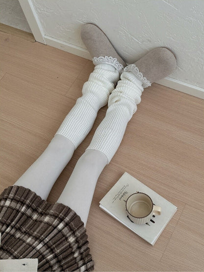 Soft Girly Knit Stirrup Leg Warmers