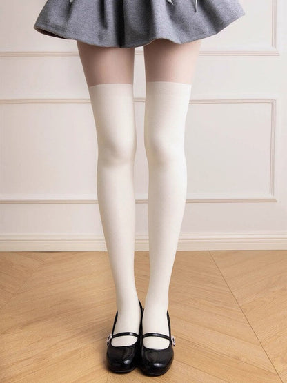 Soft Over-Knee Effect Thigh-High Tights