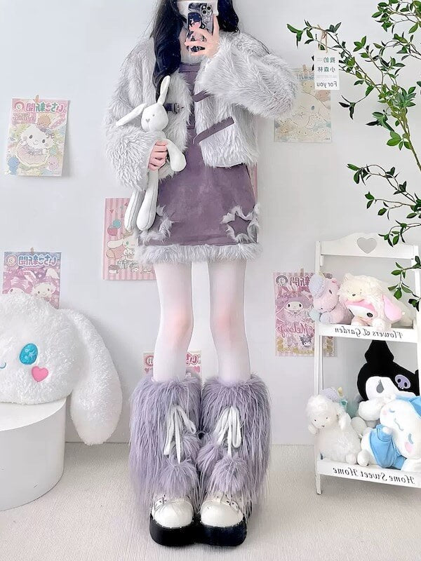 Spicy y2k candy fur leg warmers