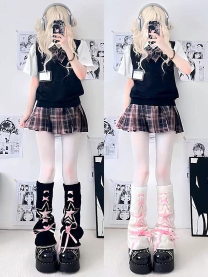Star ribbons y2k leg warmers