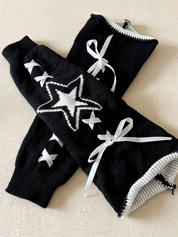 Star ribbons y2k leg warmers