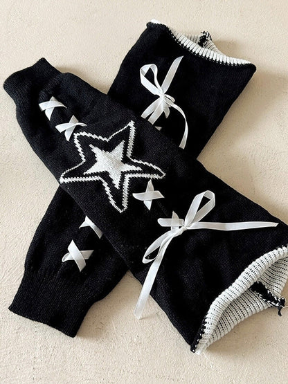 Star ribbons y2k leg warmers