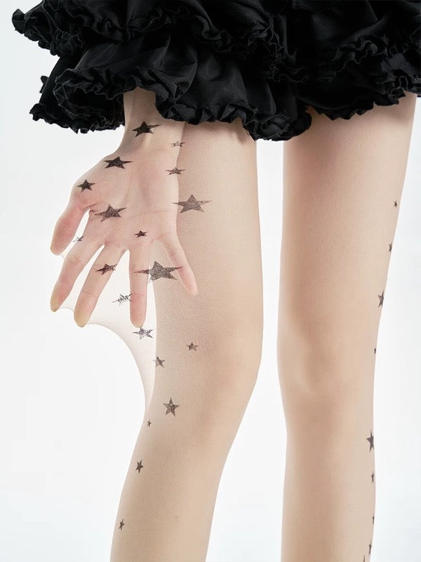 Stars tattoo tights