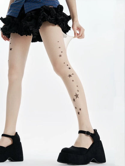 Stars tattoo tights
