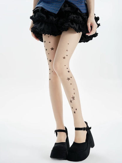 Stars tattoo tights
