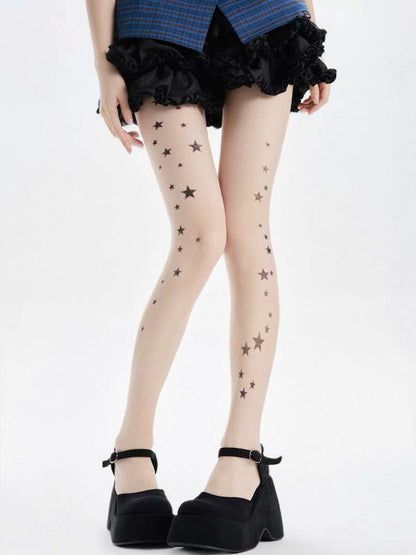 Stars tattoo tights