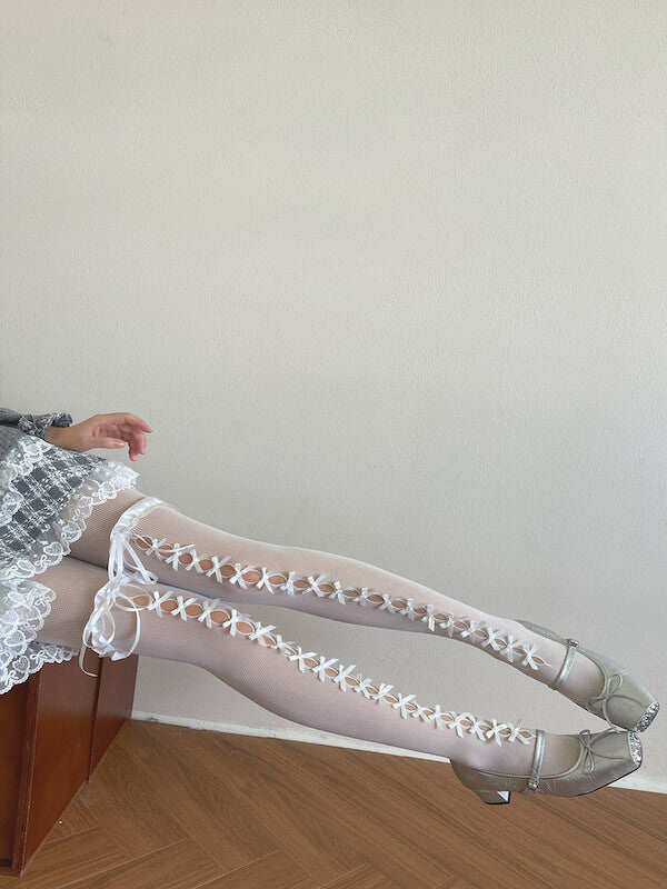 Sugar chic cut-out bow lace Tights