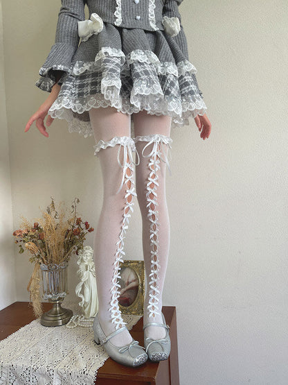 Sugar chic cut-out bow lace Tights