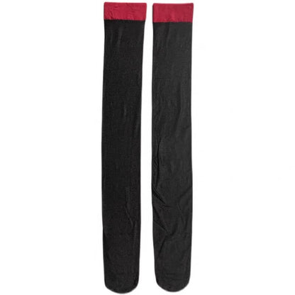 Summer thin red black stockings x0012