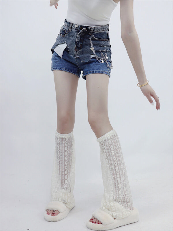 Summer lace leg warmers