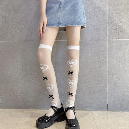 Sweet lolita hearts stockings