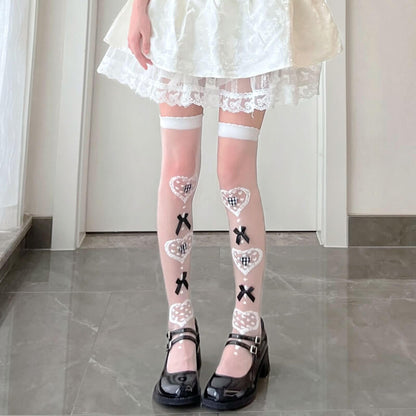Sweet lolita hearts stockings
