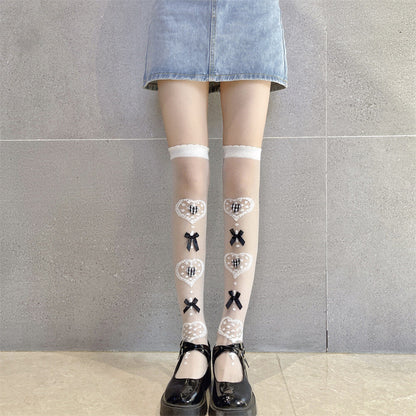 Sweet lolita hearts stockings