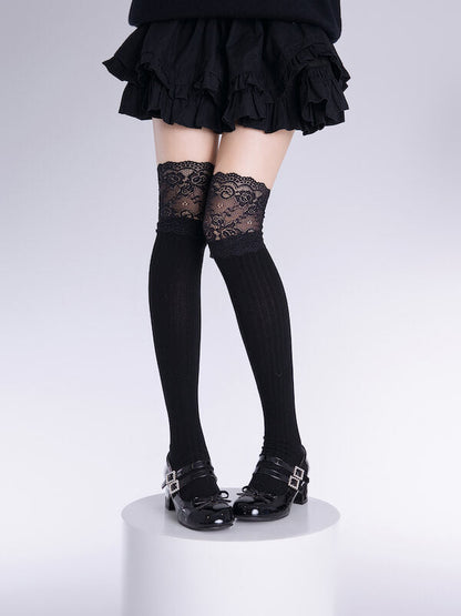 Lace angel lolita aesthetic stockings