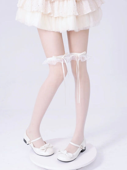 Thin ribbon lolita stockings