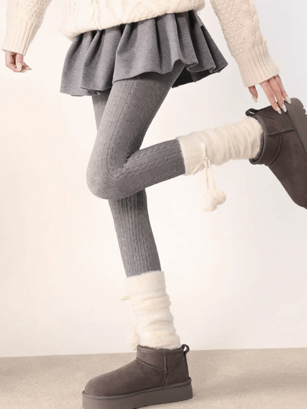 Vintage twist layering tights