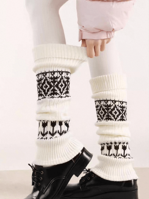 Winter aesthetic Soft Knit Leg warmers