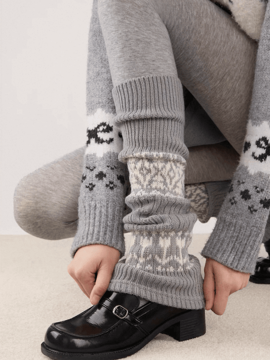 Winter aesthetic Soft Knit Leg warmers