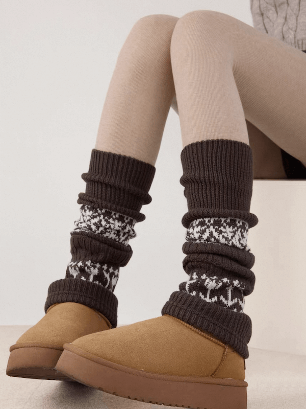 Winter aesthetic Soft Knit Leg warmers