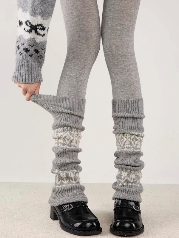 Winter aesthetic Soft Knit Leg warmers