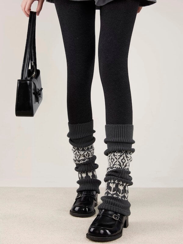 Winter aesthetic Soft Knit Leg warmers